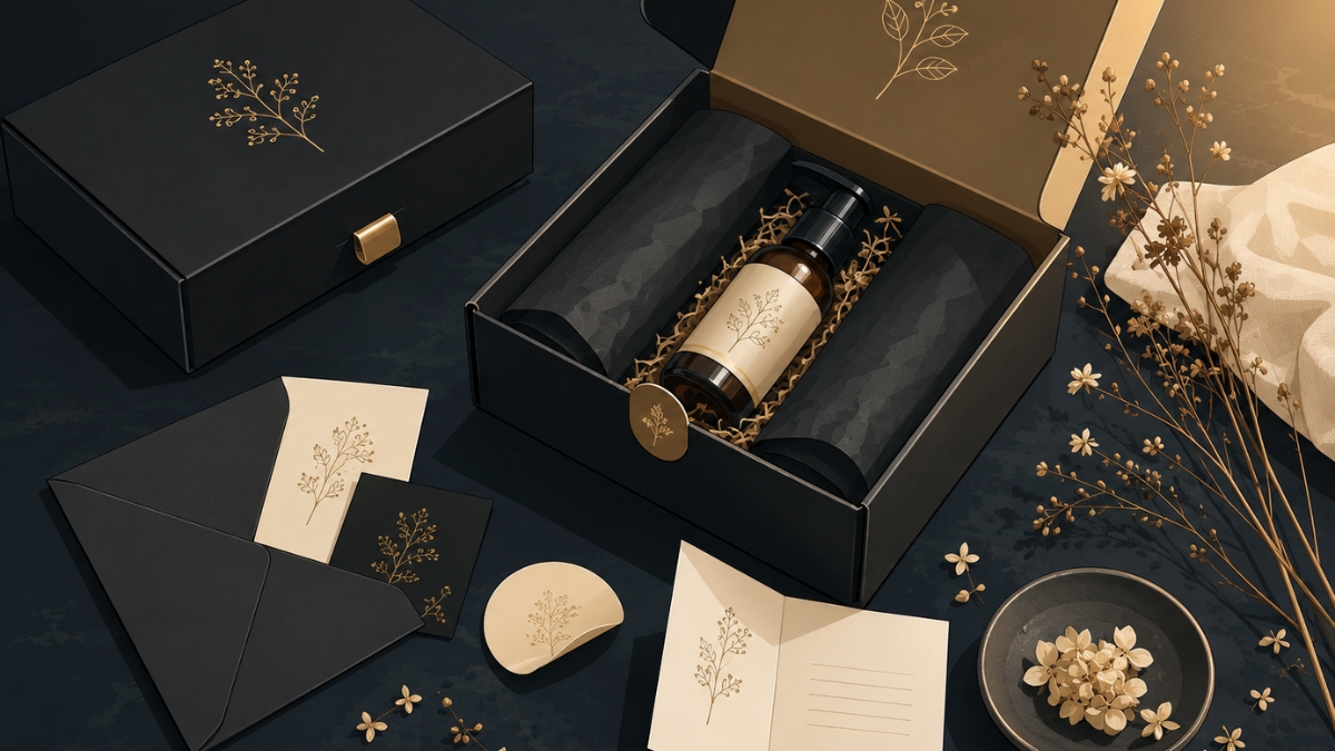 Premium D2C product unboxing with brand packaging
