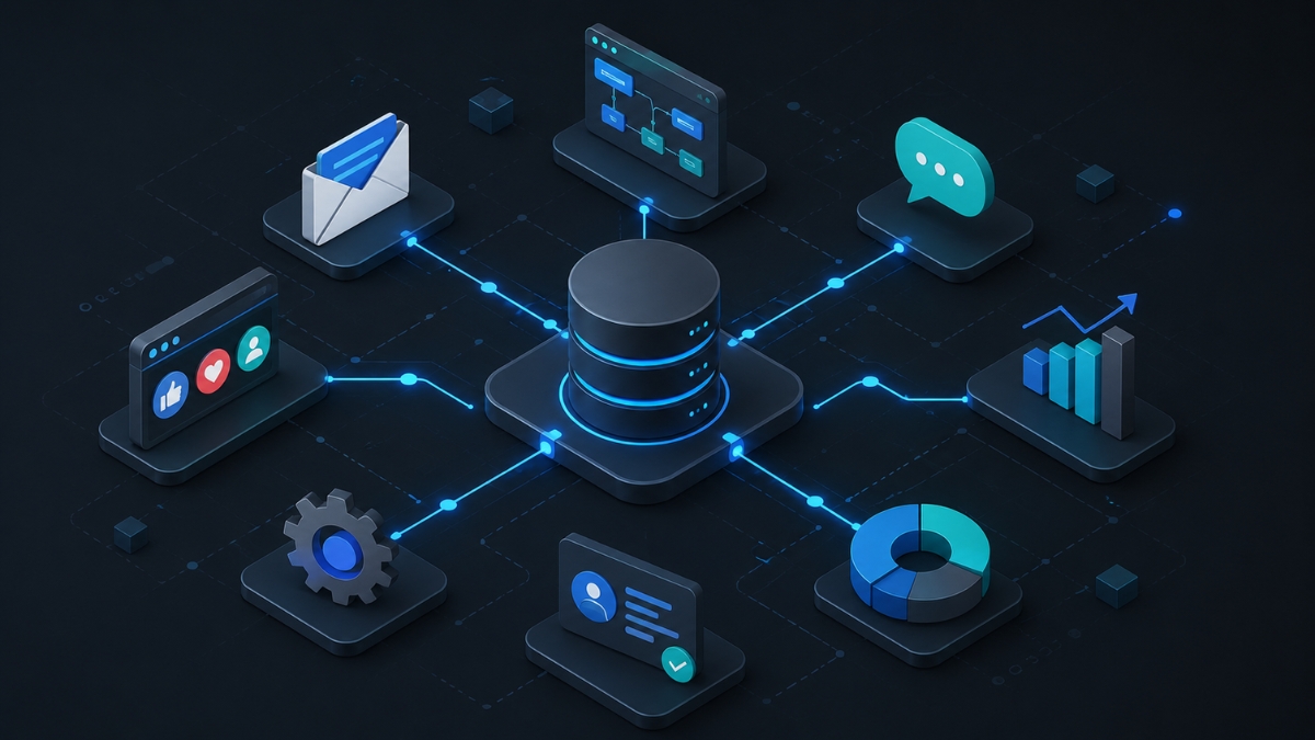 Marketing automation tech stack and integration dashboard